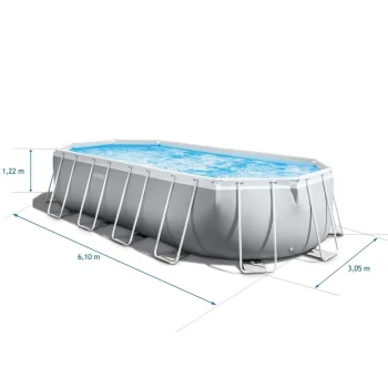 Vrtni Bazen S Okvirom 610 X 305 X 122 Cm 21 U 1 Intex 26798 + Stroj Za Mjehuriće Besplatno 7