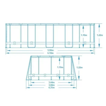 Vrtni Bazen S Okvirom 610 X 366 X 122 Cm 12 U 1 Bestway 56719 7