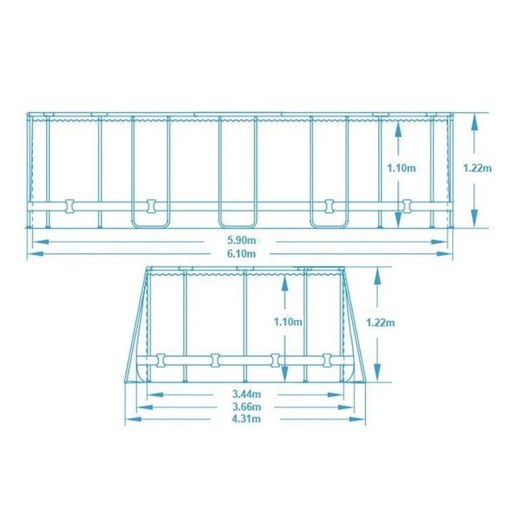 Vrtni Bazen S Okvirom 610 X 366 X 122 Cm 20 U 1 Bestway 56719 7