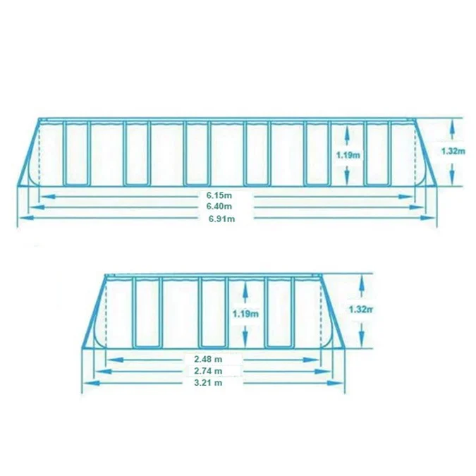 Vrtni Bazen S Okvirom 640 X 274 X 132 Cm 12 U 1 Bestway 5612b 5