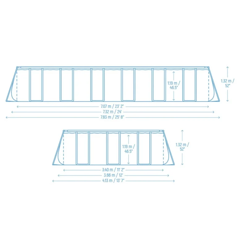 Vrtni Bazen S Okvirom 732 X 366 X 132 Cm 11 U 1 Bestway 561 Kg 7