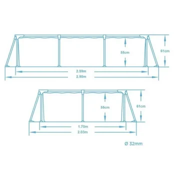 Vrtni Bazen S Okvirom Bestway 56403n, 259 × 170 × 61 Cm, Set 15 U 1 6