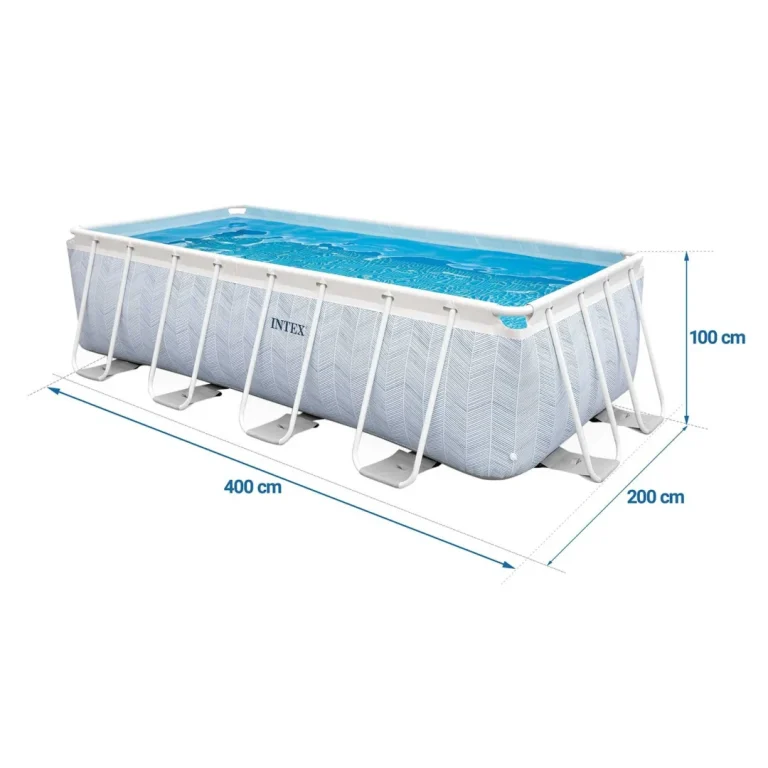 Vrtni Bazen S Okvirom Intex 26780, 400 × 200 × 100 Cm, Set 18 U 1 4