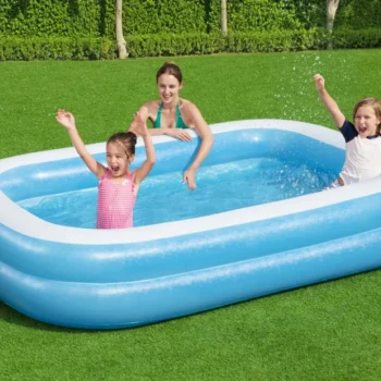 Vrtni Bazen Za Djecu 6+ Napuhavanje 2 Prstena 262x175x51cm Bestway + Krpa Za Popravak 4