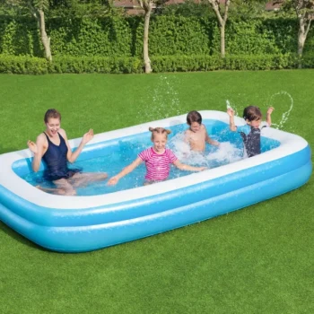 Vrtni Bazen Za Djecu 6+ Napuhavanje 2 Prstena 305x183x46cm Bestway + Krpa Za Popravak 6