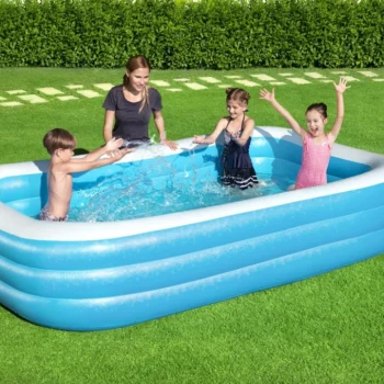 Vrtni Bazen Za Djecu 6+ Napuhavanje 3 Prstena 305x183x56cm Bestway + Krpa Za Popravak 3