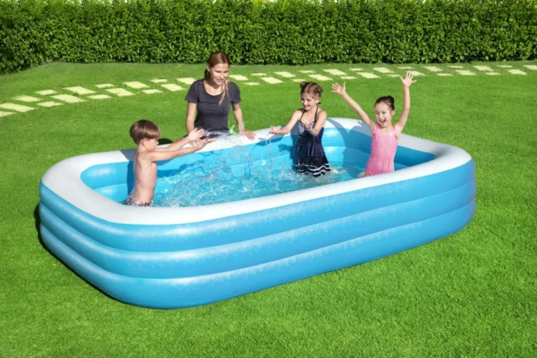 Vrtni Bazen Za Djecu 6+ Napuhavanje 3 Prstena 305x183x56cm Bestway + Krpa Za Popravak 3