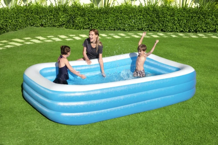 Vrtni Bazen Za Djecu 6+ Napuhavanje 3 Prstena 305x183x56cm Bestway + Krpa Za Popravak 4