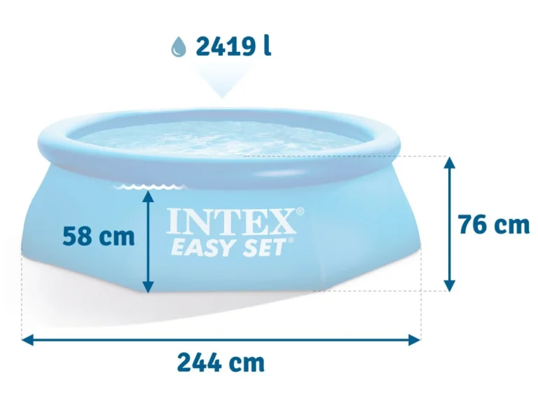 Vrtni Ekspanzijski Bazen 244 X 76 Cm 2 U 1 Intex 28110 4