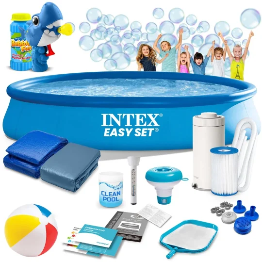 Vrtni Ekspanzijski Bazen 457 X 84 Cm 15 U 1 Intex 28158 + Stroj Za Mjehuriće Besplatno 1