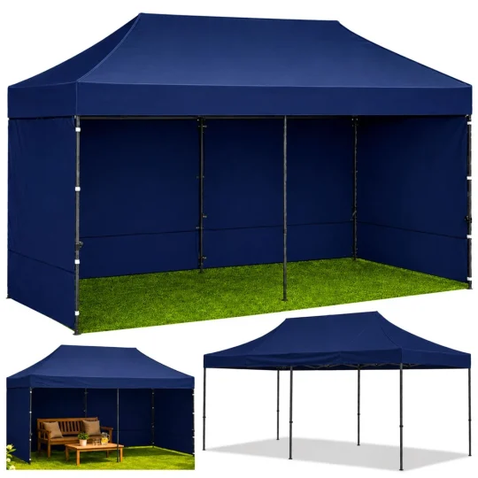 Vrtni Ekspresni šator Paviljon 3x6 M, Tamnoplavi 1