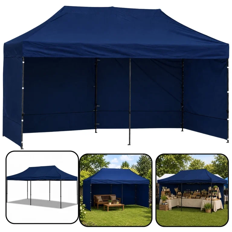 Vrtni Ekspresni šator Paviljon 3x6 M, Tamnoplavi 3