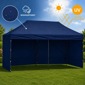 Vrtni Ekspresni šator Paviljon 3x6 M, Tamnoplavi 6
