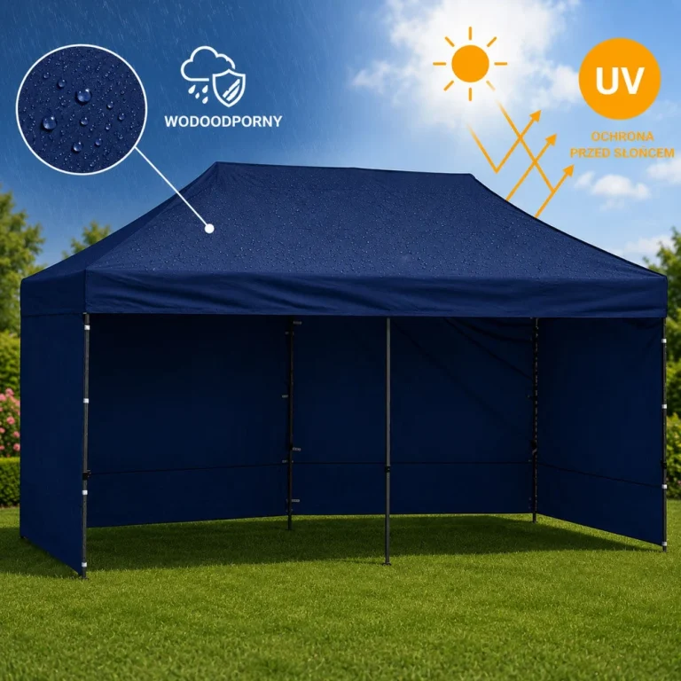 Vrtni Ekspresni šator Paviljon 3x6 M, Tamnoplavi 6