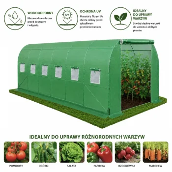 Vrtni Folijski Tunel Za Povrće Pro, 6 × 3 × 2 M, 18 M² 8