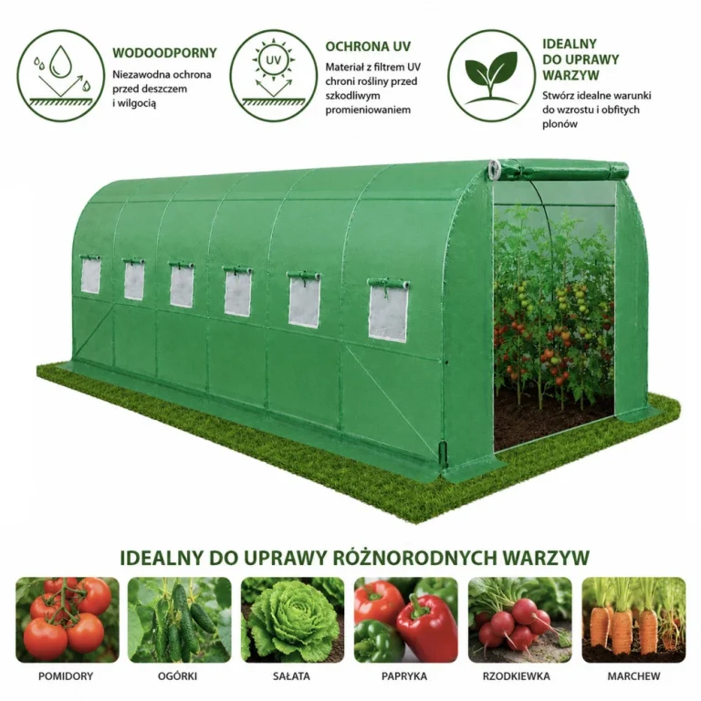 Vrtni Folijski Tunel Za Povrće Pro, 6 × 3 × 2 M, 18 M² 8