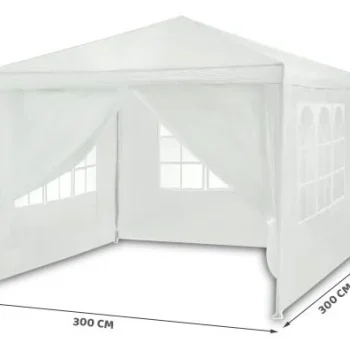 Vrtni Paviljon Plonos 3 × 3 M Bijeli 4936 4