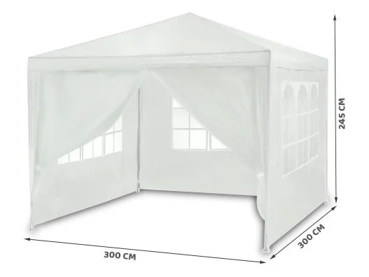 Vrtni Paviljon Plonos 3 × 3 M Bijeli 4936 4