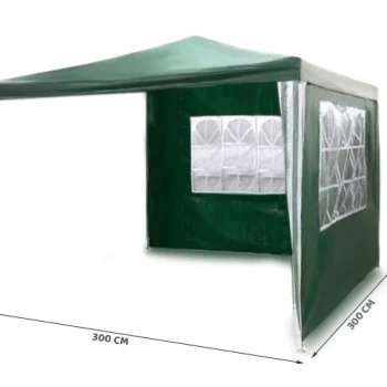 Vrtni Paviljon Plonos 3 × 3 M S 2 Zida Zeleni 2