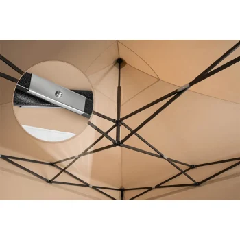 Vrtni Paviljon Plonos 3 × 3 M S 3 Zida, Bež 8