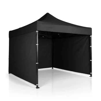 Vrtni Paviljon Plonos 3 × 3 M S 3 Zida, Crni 2