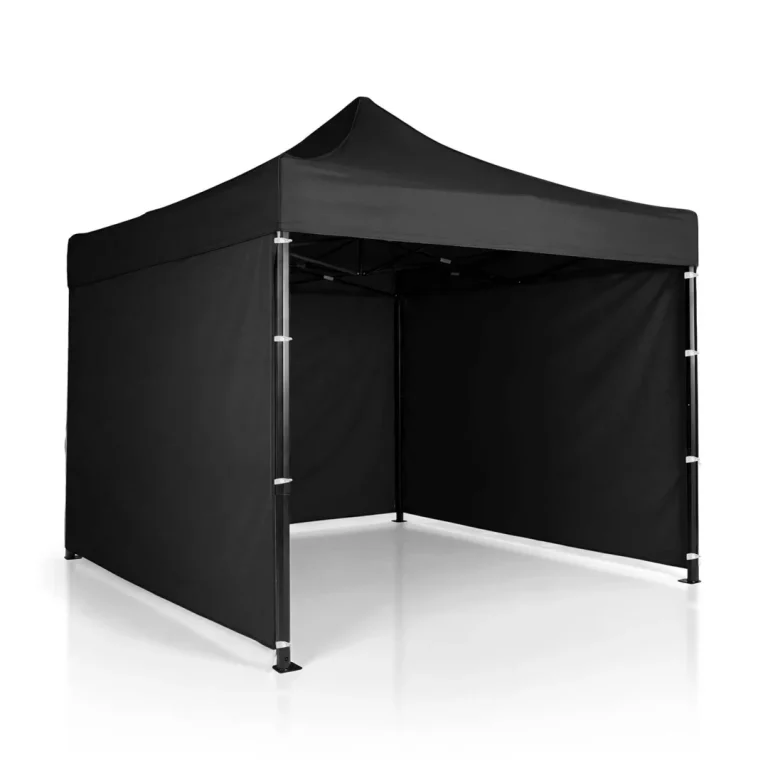 Vrtni Paviljon Plonos 3 × 3 M S 3 Zida, Crni 2