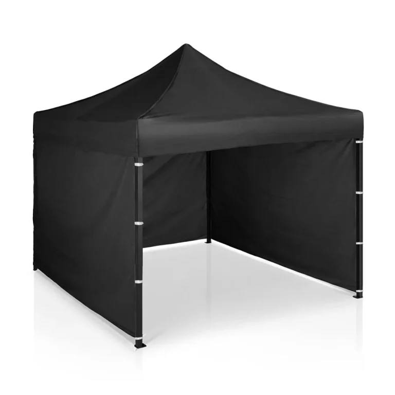 Vrtni Paviljon Plonos 3 × 3 M S 3 Zida, Crni 5