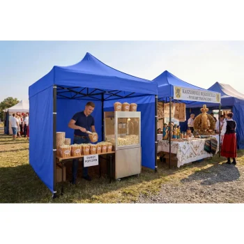 Vrtni Paviljon Plonos 3 × 3 M S 3 Zida, Plavi 12