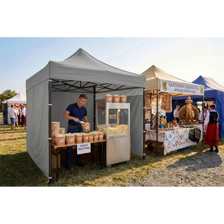 Vrtni Paviljon Plonos 3 × 3 M S 3 Zida, Sivi 12