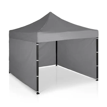 Vrtni Paviljon Plonos 3 × 3 M S 3 Zida, Sivi 5