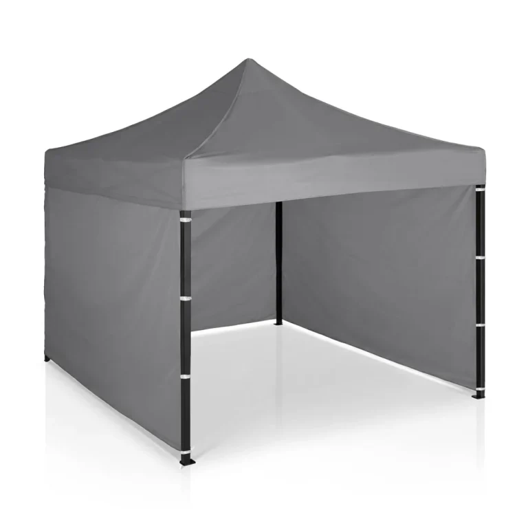 Vrtni Paviljon Plonos 3 × 3 M S 3 Zida, Sivi 5
