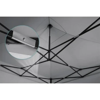 Vrtni Paviljon Plonos 3 × 3 M S 3 Zida, Sivi 8