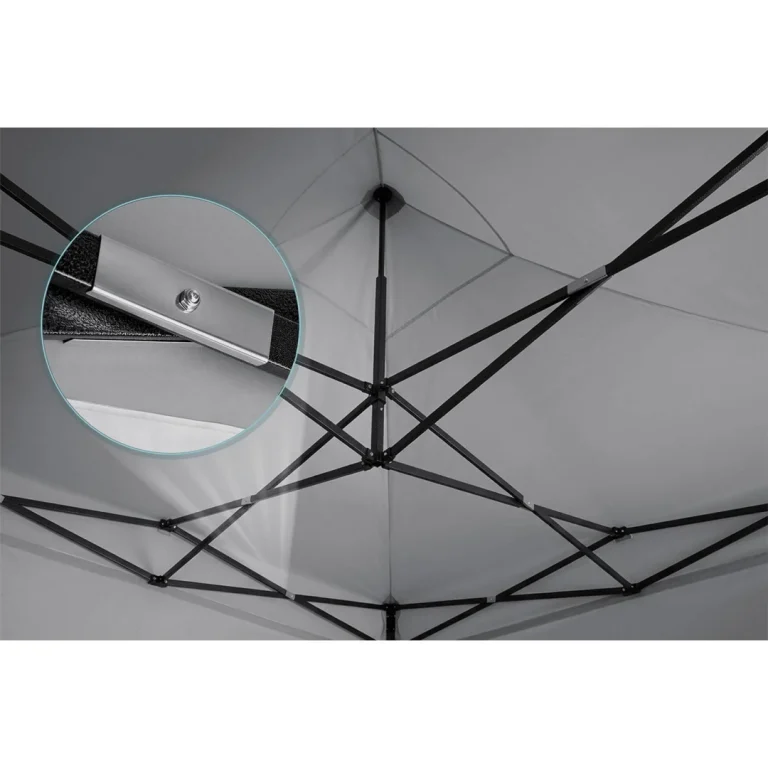 Vrtni Paviljon Plonos 3 × 3 M S 3 Zida, Sivi 8