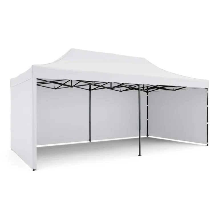 Vrtni Paviljon Plonos 3 × 6 M S 3 Zida, Bijeli 2