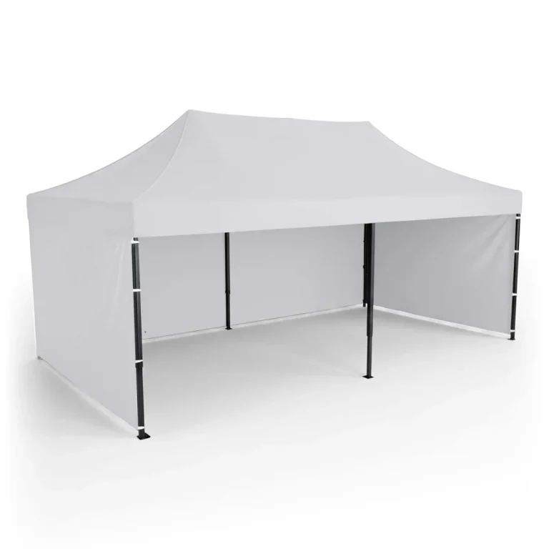 Vrtni Paviljon Plonos 3 × 6 M S 3 Zida, Bijeli 4