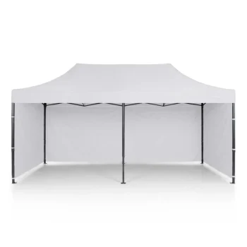 Vrtni Paviljon Plonos 3 × 6 M S 3 Zida, Bijeli 5
