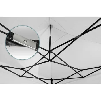 Vrtni Paviljon Plonos 3 × 6 M S 3 Zida, Bijeli 8