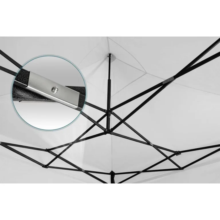 Vrtni Paviljon Plonos 3 × 6 M S 3 Zida, Bijeli 8