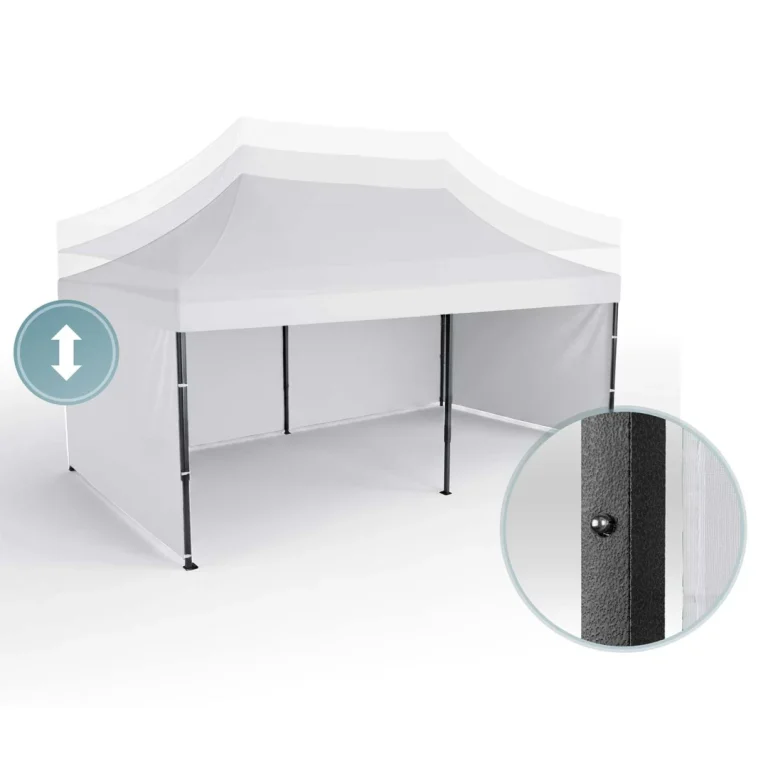 Vrtni Paviljon Plonos 3 × 6 M S 3 Zida, Bijeli 9