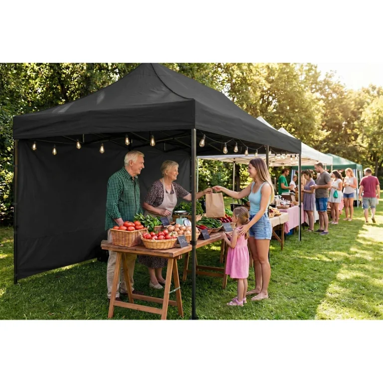 Vrtni Paviljon Plonos 3 × 6 M S 3 Zida, Crni 12