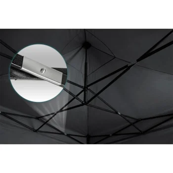 Vrtni Paviljon Plonos 3 × 6 M S 3 Zida, Crni 8