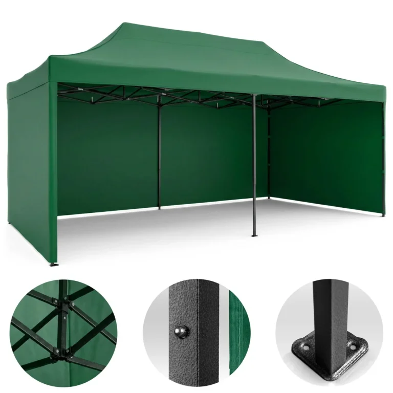 Vrtni Paviljon Plonos 3 × 6 M S 3 Zida, Zeleni 1