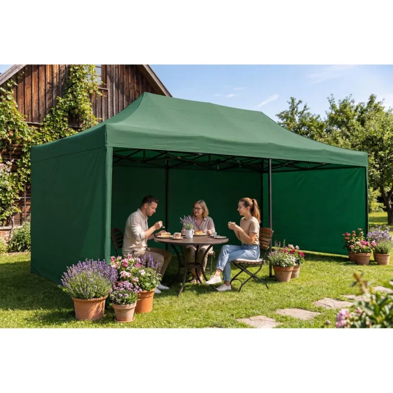Vrtni Paviljon Plonos 3 × 6 M S 3 Zida, Zeleni 11
