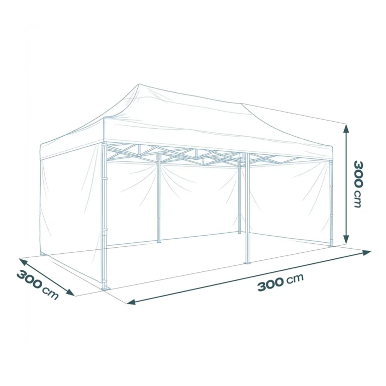 Vrtni Paviljon Plonos 3 × 6 M S 3 Zida, Zeleni 14