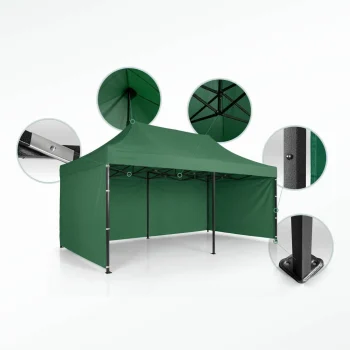 Vrtni Paviljon Plonos 3 × 6 M S 3 Zida, Zeleni 6
