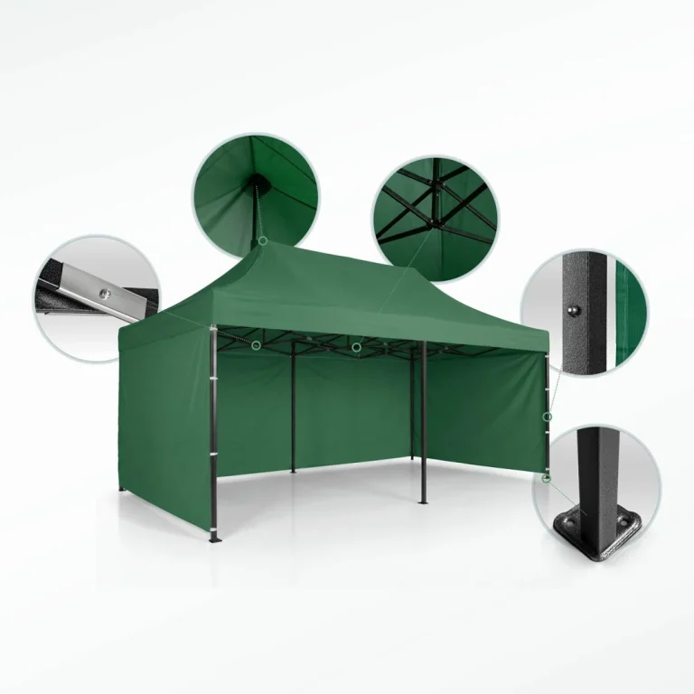 Vrtni Paviljon Plonos 3 × 6 M S 3 Zida, Zeleni 6