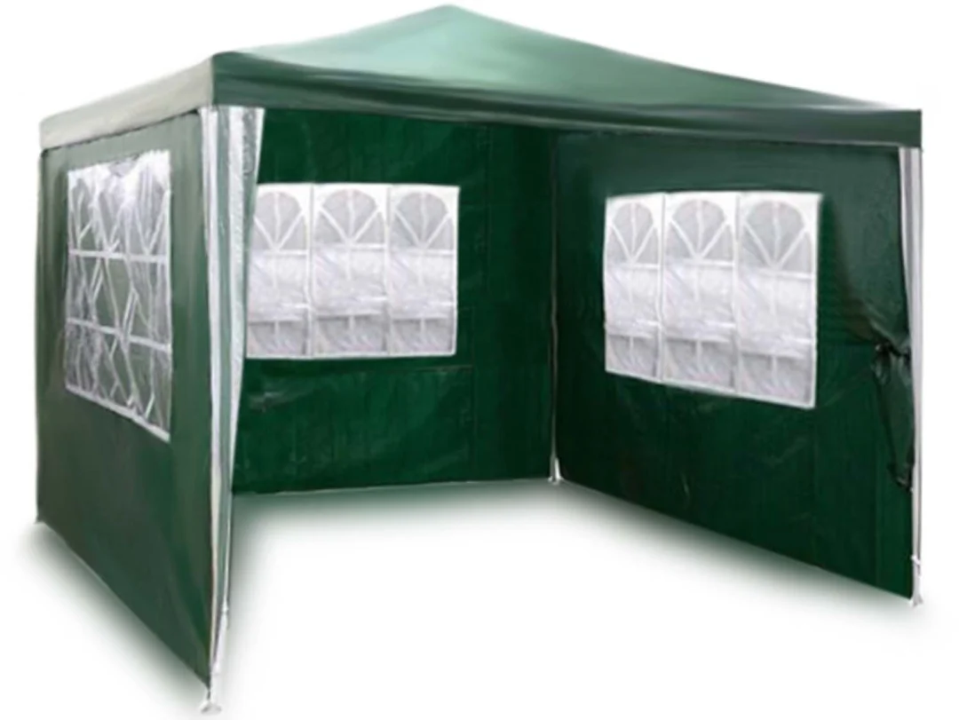Vrtni Paviljon S 3 Stijenke, 3 × 3 M, Zeleni, Plonos 1