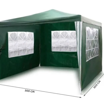 Vrtni Paviljon S 3 Stijenke, 3 × 3 M, Zeleni, Plonos 2