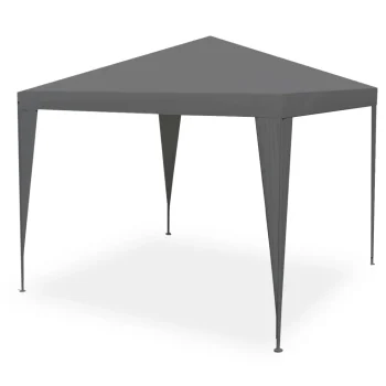 Vrtni Paviljon S 4 Stijenke, 3 × 3 M, Sivi, Plonos 3