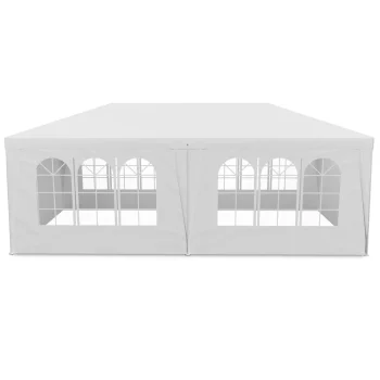 Vrtni Paviljon Sa 6 Stijenki, 3 × 6 M, Bijeli, Plonos 2